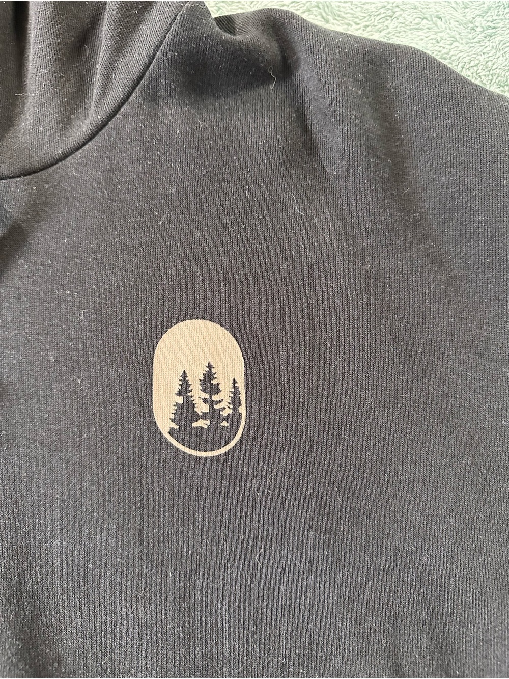 Tentree  Black Men's Pullover Hoodie with Small Tree Crest - Picture 2 of 4